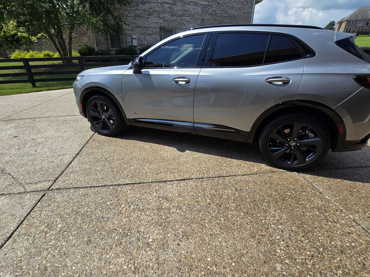 Silver Buick SUV after an exterior detail
