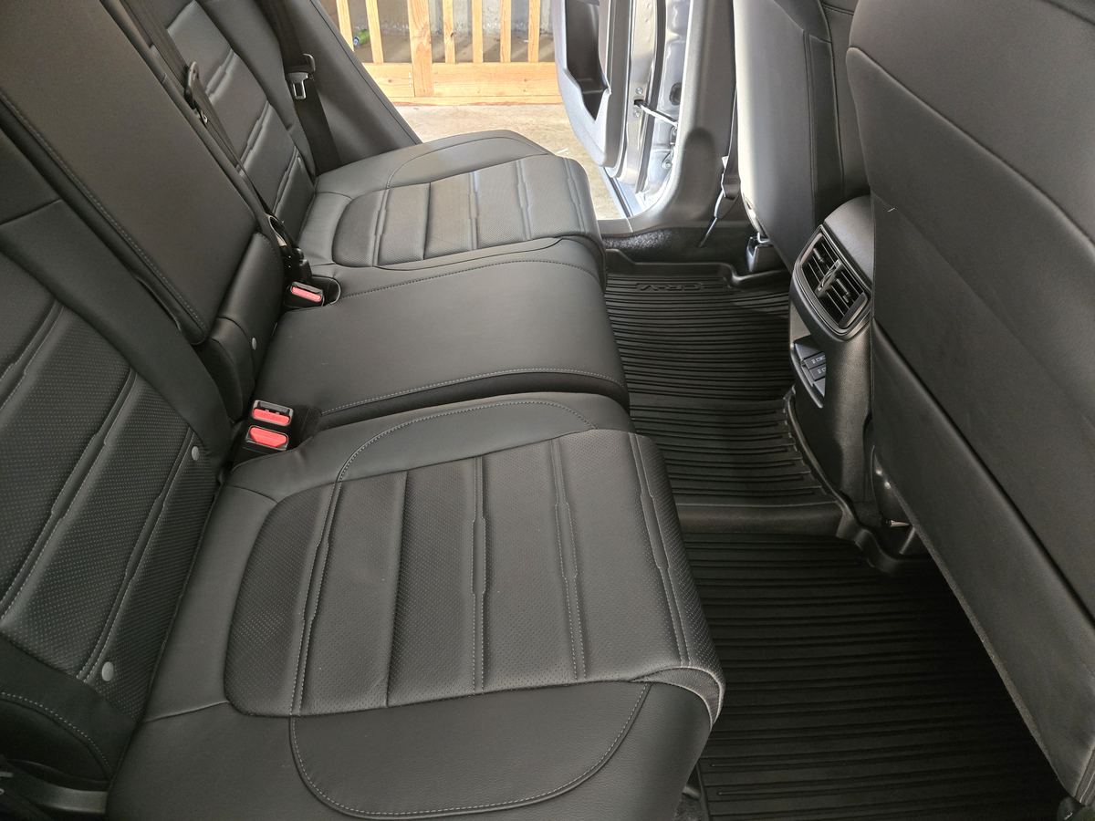 Rear seats of a Honda CR-V after an interior detail